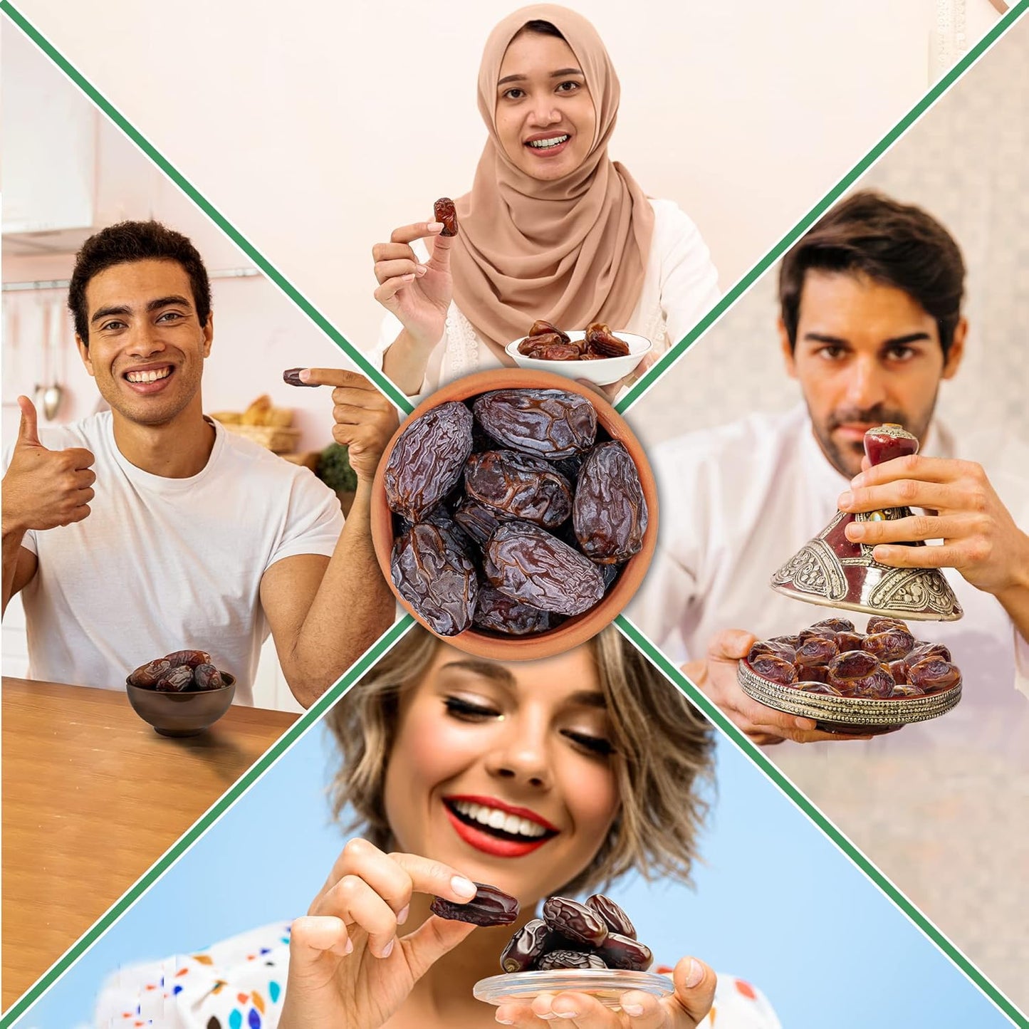 Sunnah Shop® Dátiles Jumbo Medjool, 300 g, de Palestina, dátiles premium, medjool, fechas reales de cosecha fresca, 100% dulzura natural sin azúcar añadida, fechas suaves, dulces veganos