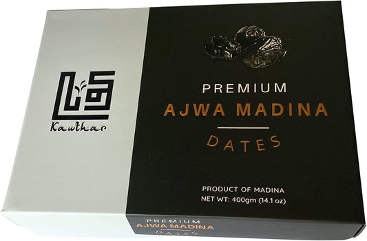 Kawthar - Caja de regalo de dátiles Ajwa grandes de 400 g (2024)